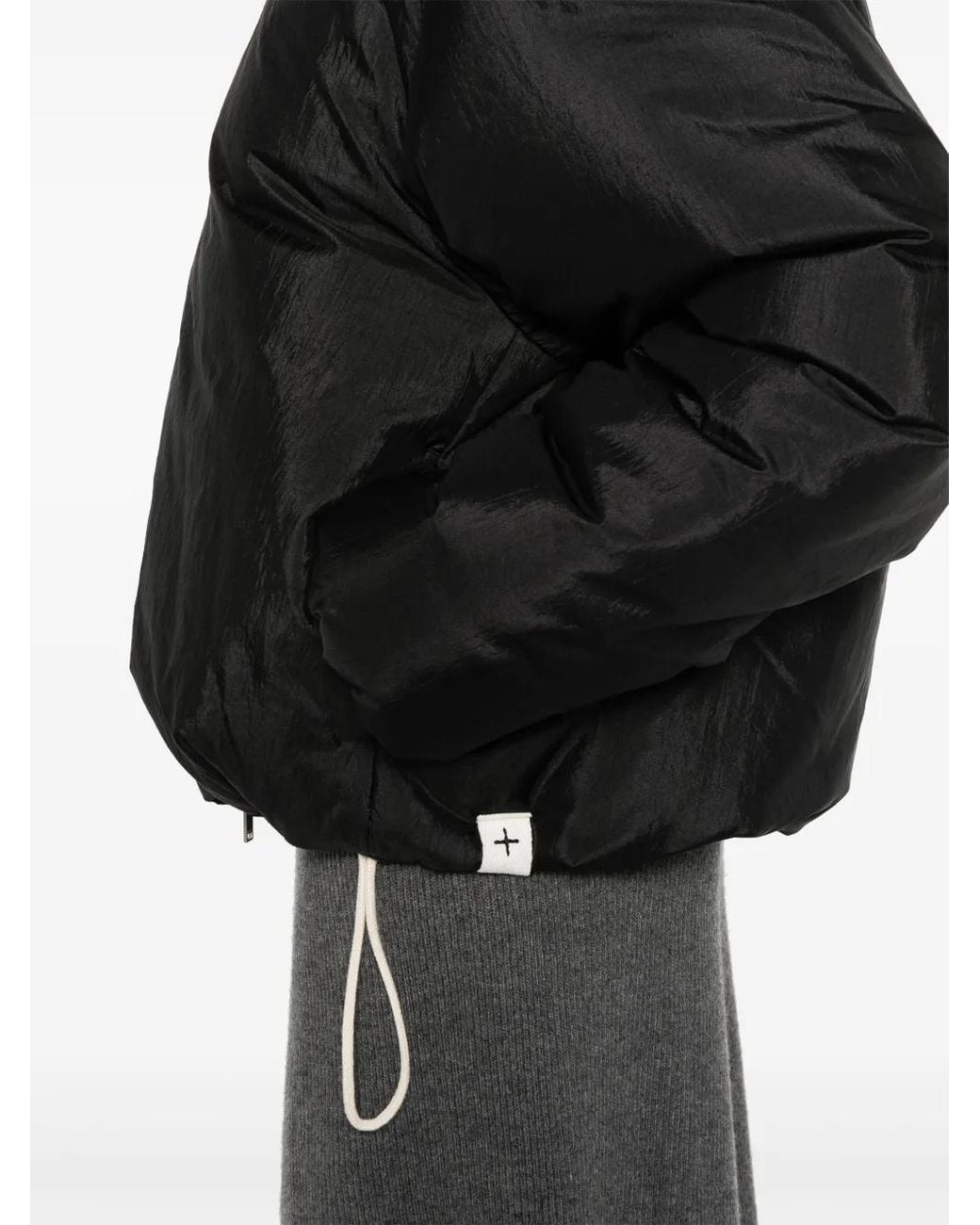 Jil Sander Black Hooded Puffer Jacket