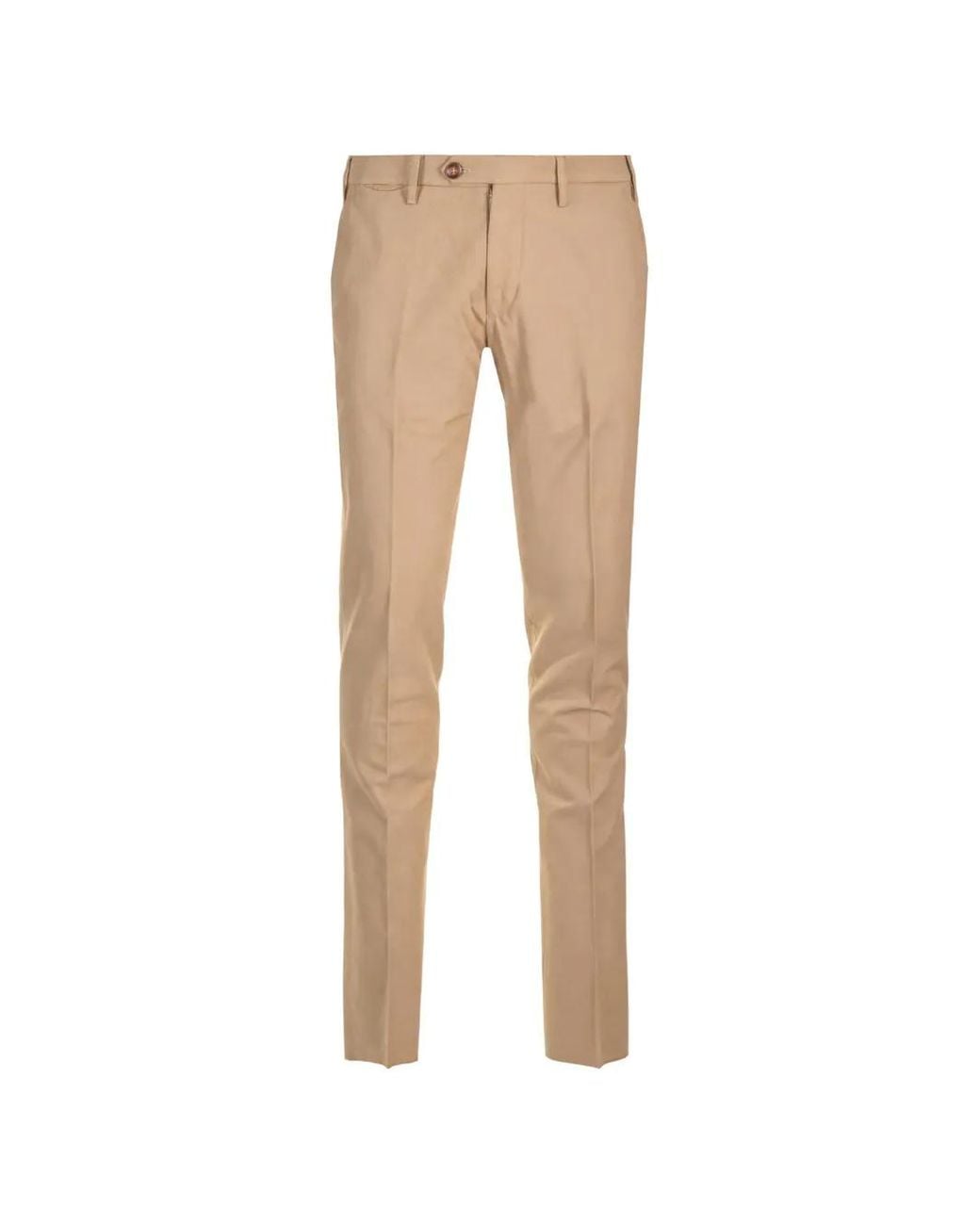 Al Duca D'aosta Natural Pressed-Crease Slim-Fit Trousers for men