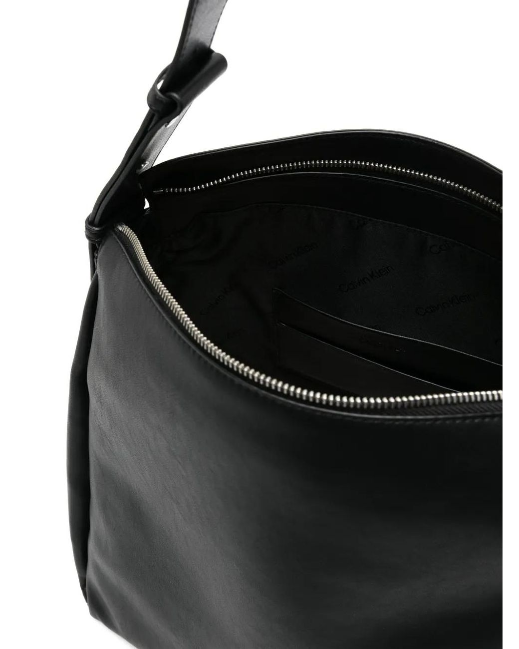 Calvin Klein Black Logo-Lettering Tote Bag