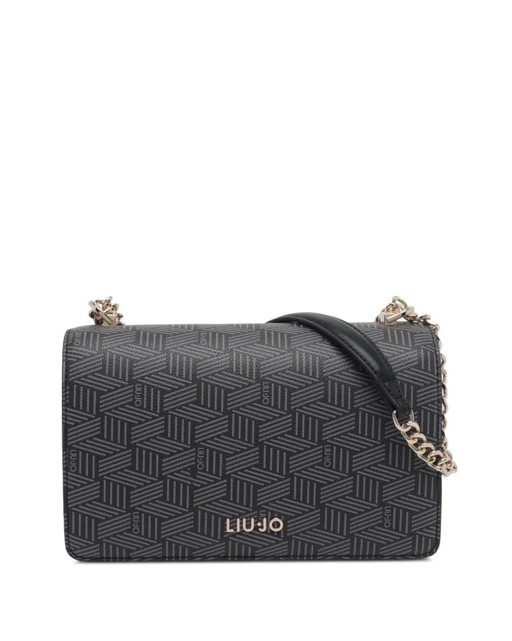 Liu Jo Gray Geometric-Pattern Shoulder Bag