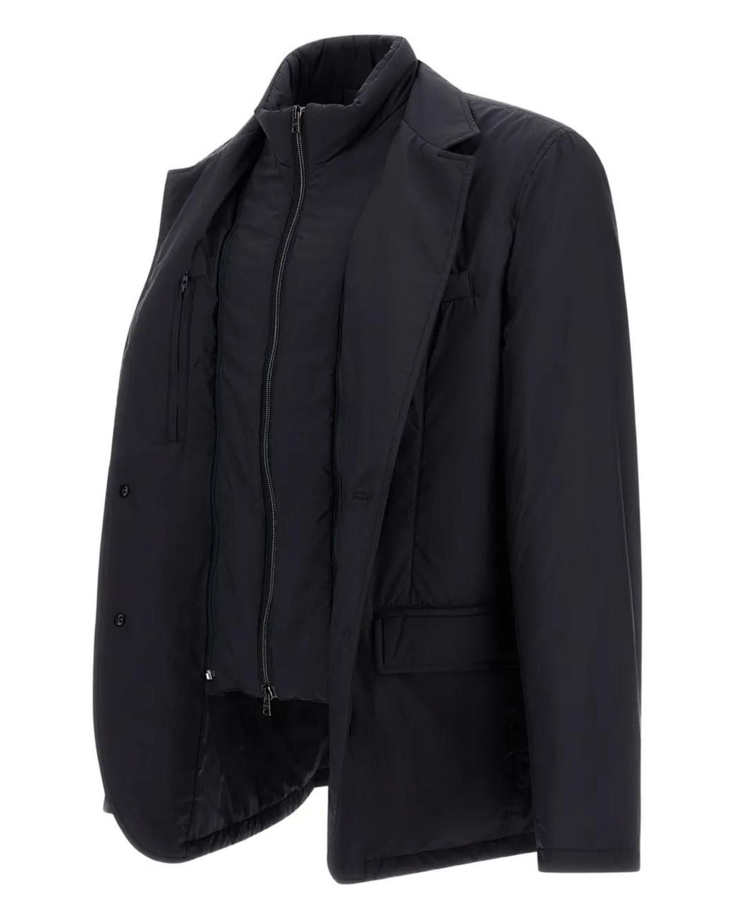 Herno Blue Inã Ecoage Two-Button Jacket for men