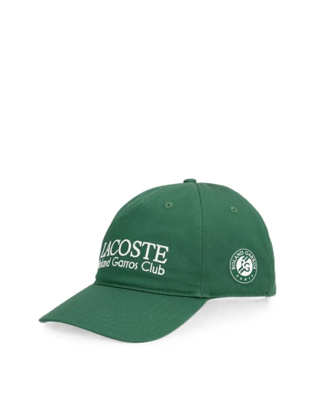 Lacoste Green Casquette Roland Garros À Logo Brodé