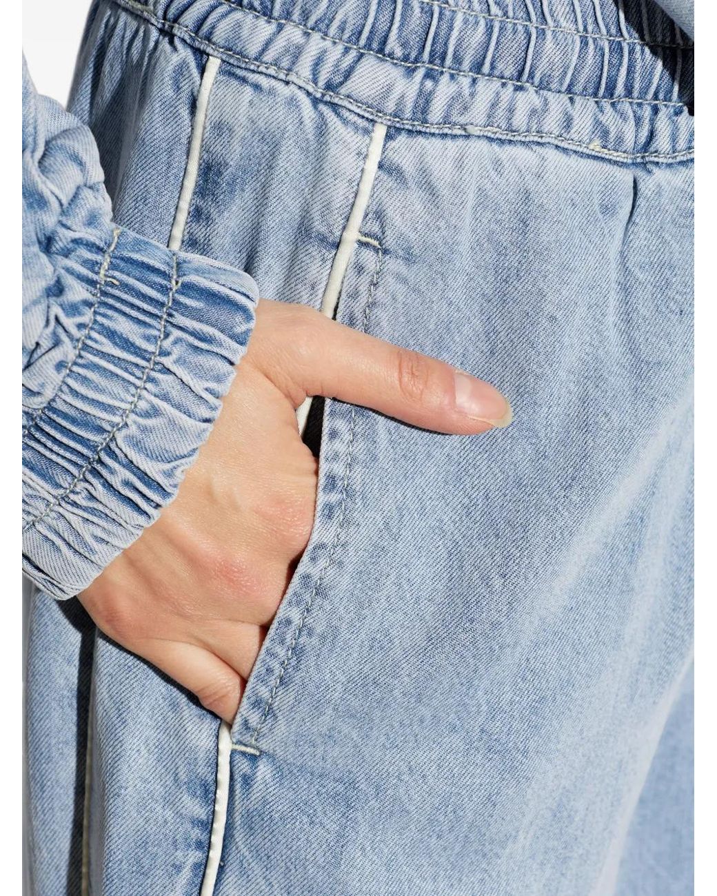 Pantalones Sea Con Cordón Gestuz de color Blue
