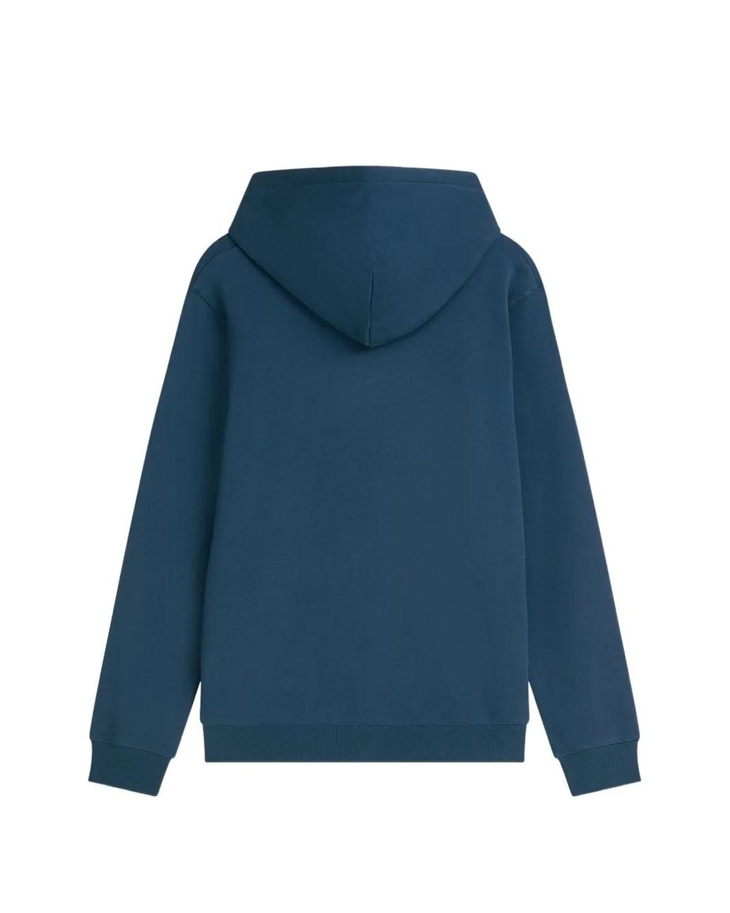 Scotch & Soda Blue Logo-Patch Drawstring Hoodie for men