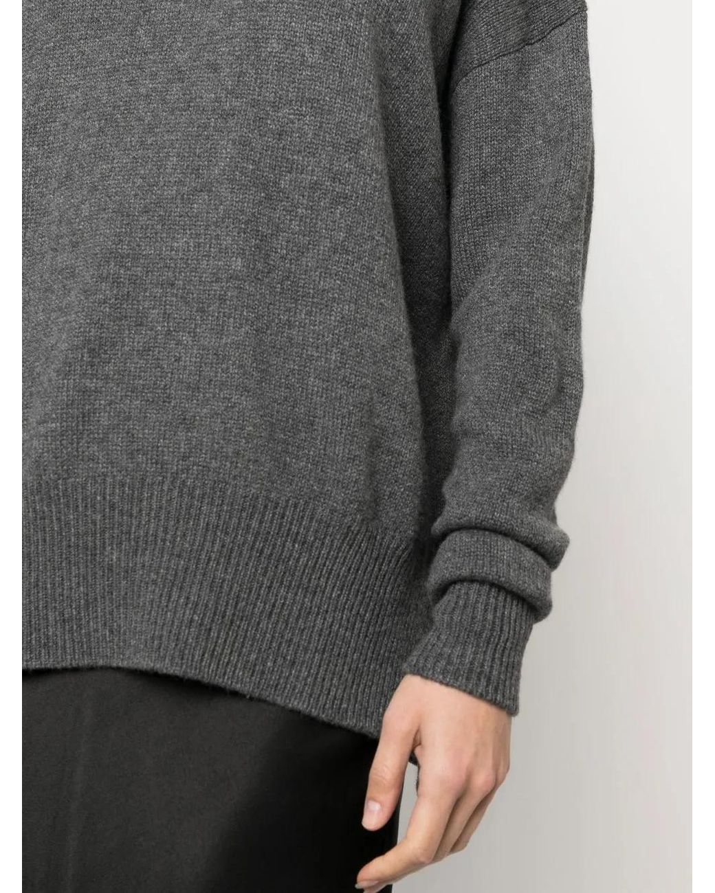 Jil Sander Gray Round Neck Sweater