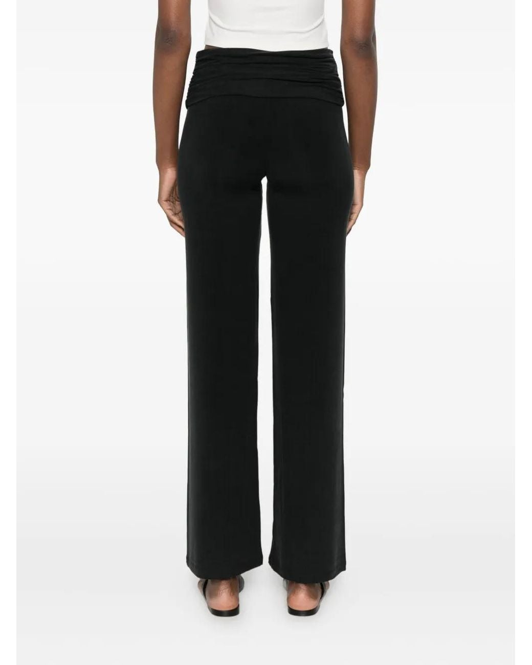AYA MUSE Black Ruched Trousers