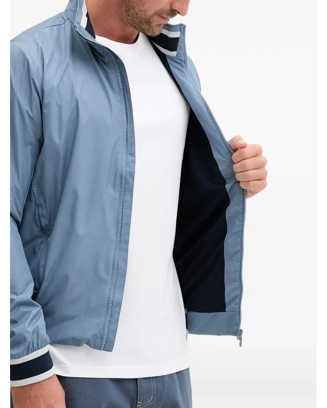 Helly Hansen Blue Salt Logo-Print Zip-Up Jacket for men