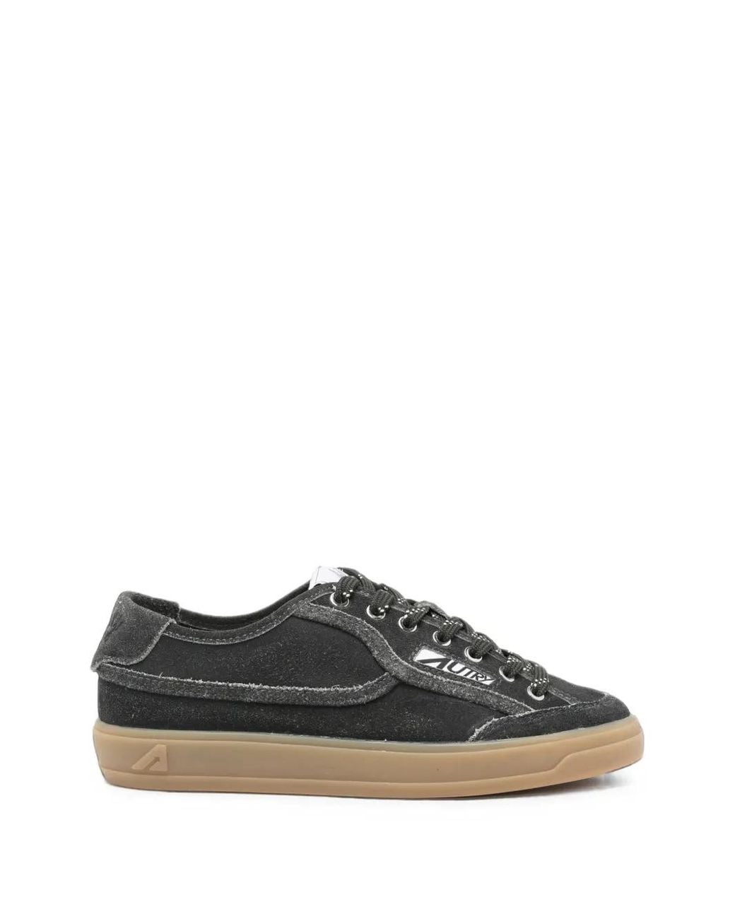 Autry Gray Suede-Panelled Sneakers