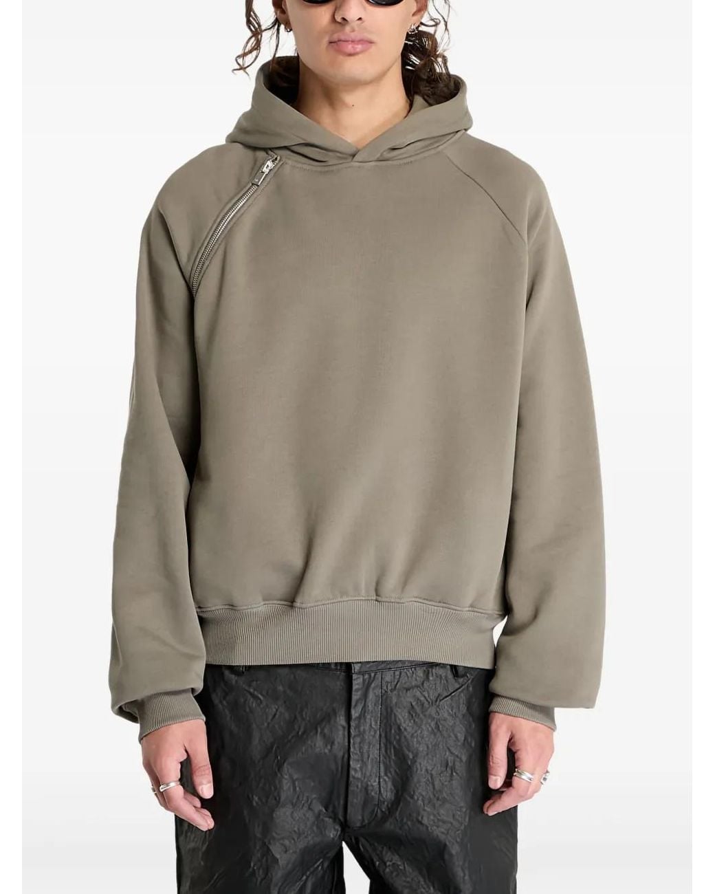 HELIOT EMIL Gray Cotton Hoodie for men