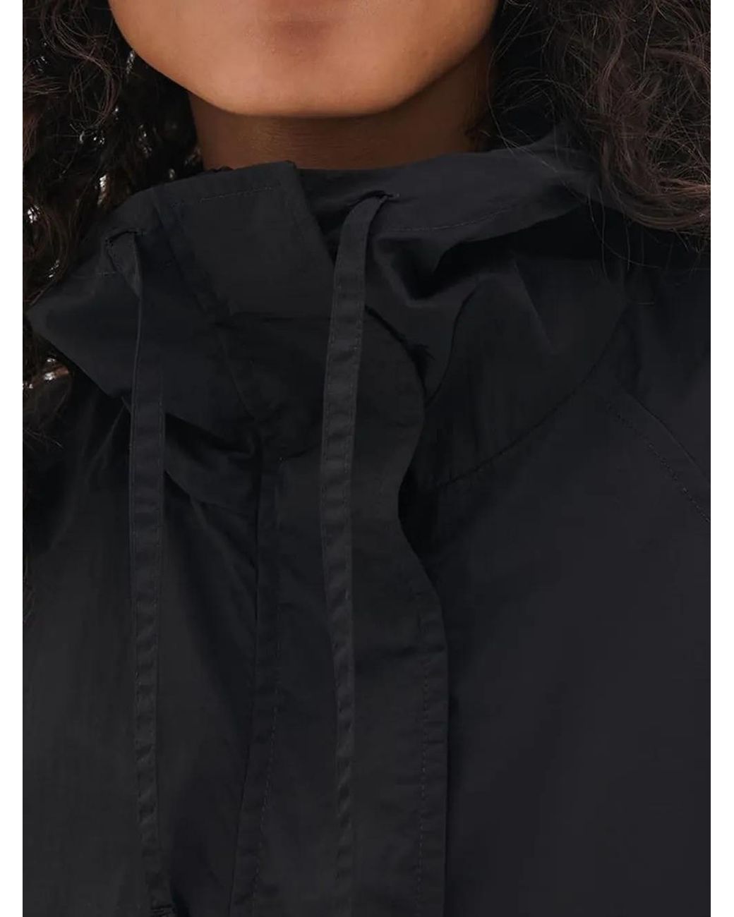 Another Tomorrow Black Hooded Drawstring Hoodie
