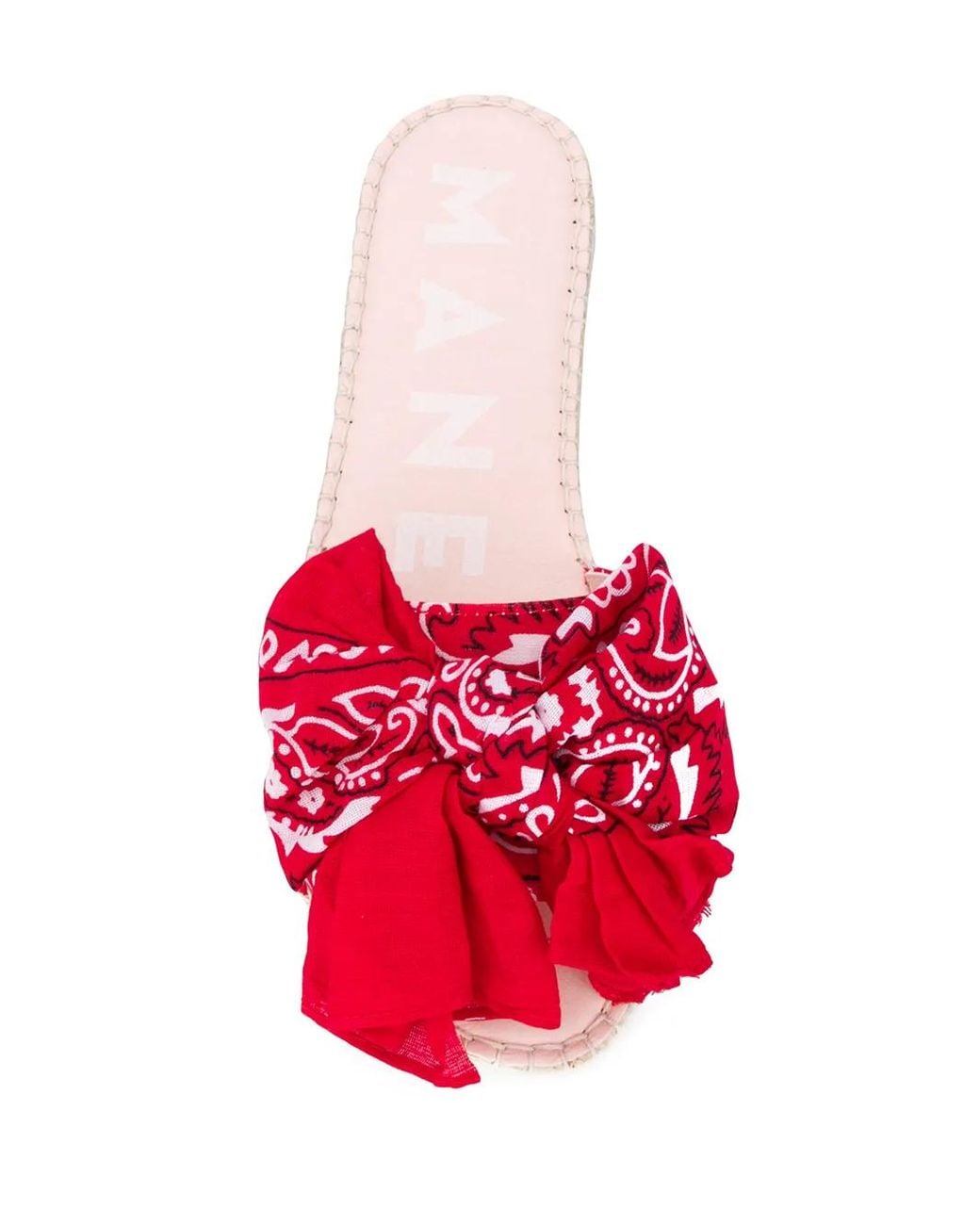 Manebí Pink Scarf Tied Slides