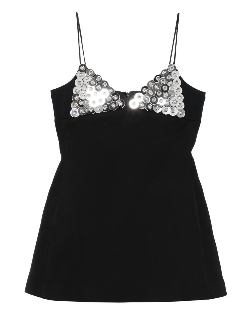 David Koma Black Embellished Mini Dress