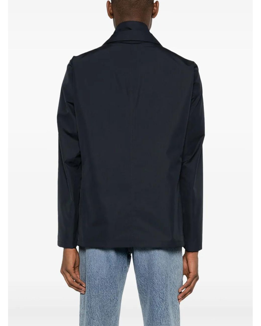 Herno Blue Byron Layered Single-Breasted Blazer for men