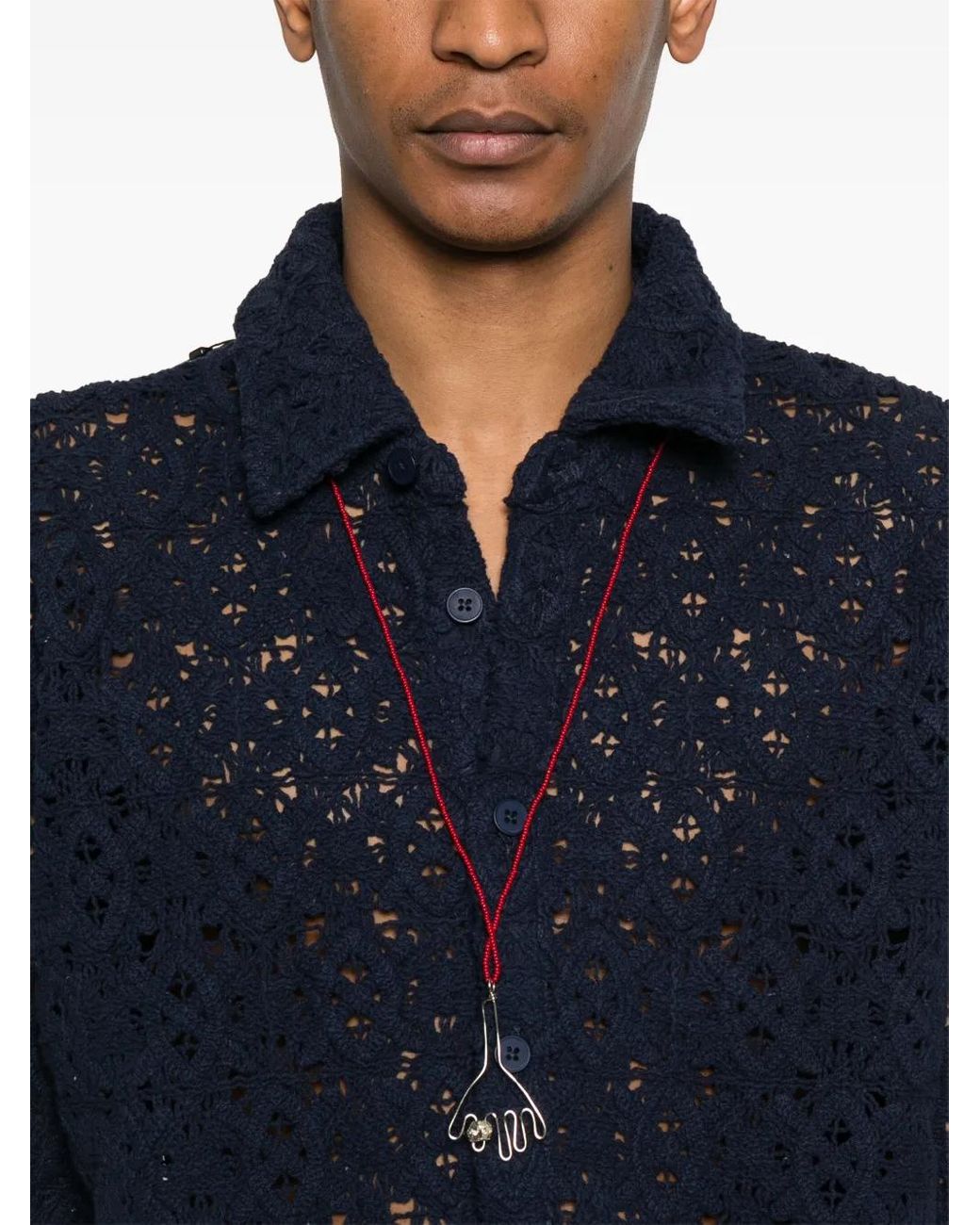 Daily Paper Blue Lace Shield Shirt for men