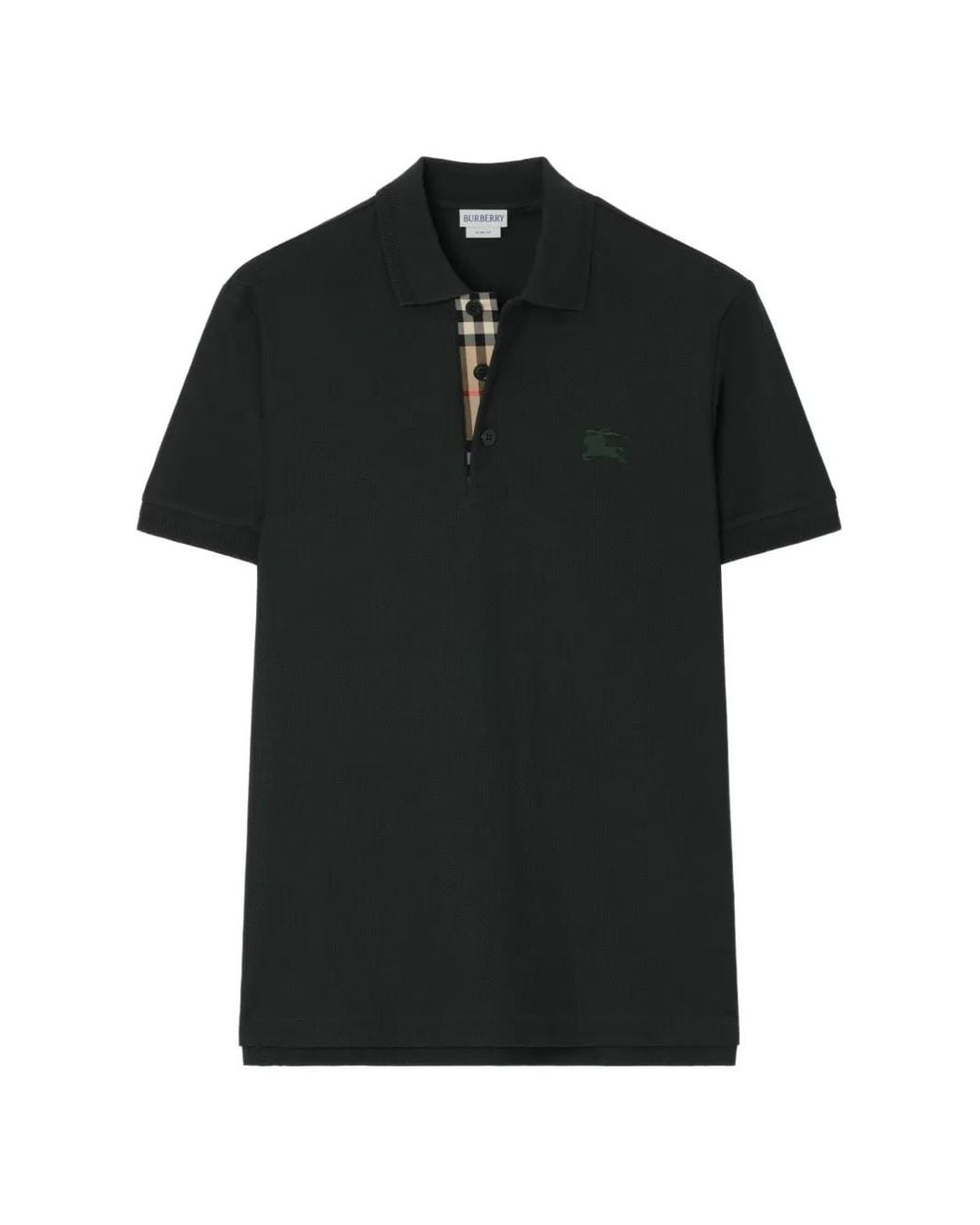 Burberry Black Cotton Polo Shirt for men