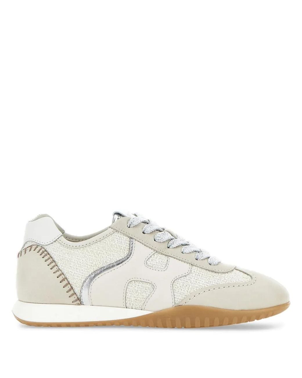 Hogan White Olympia-Z Nubuck Leather Sneakers
