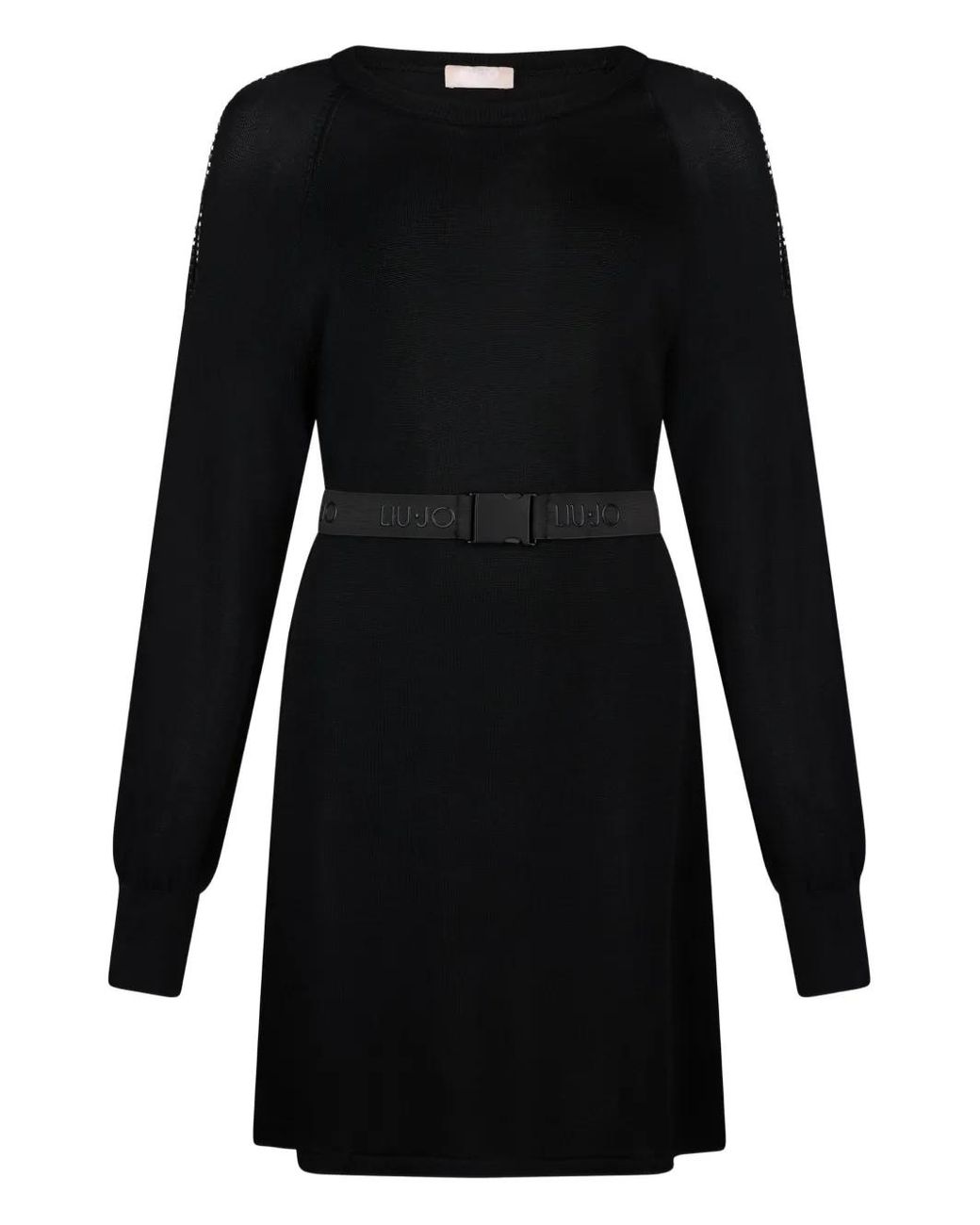Liu Jo Black Knit Dress With Cut-Out