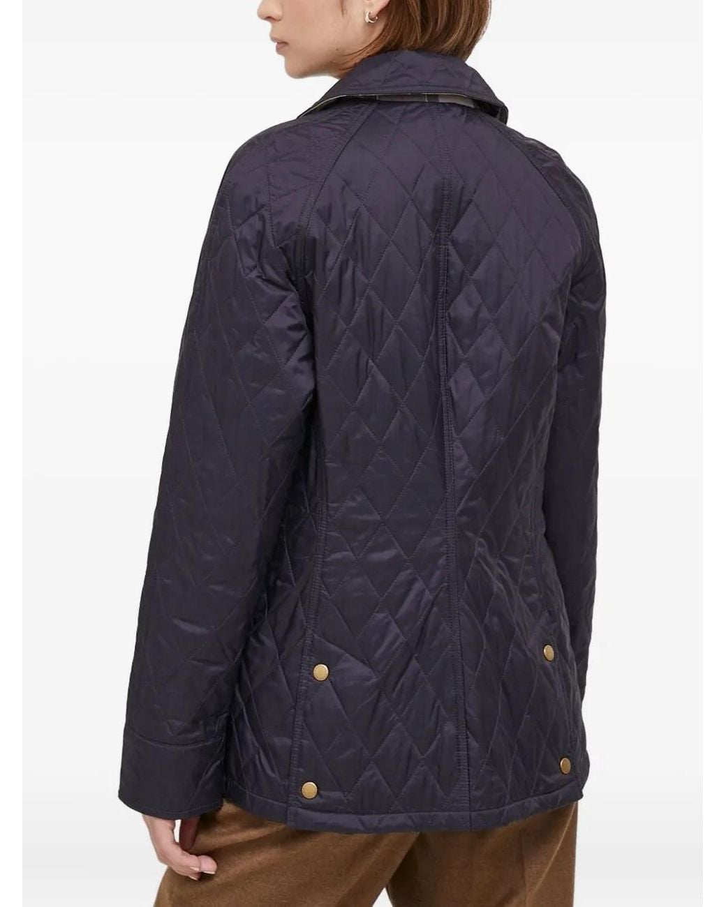 Barbour Quilted Diamond-Pattern Jacket in Blue | Lyst