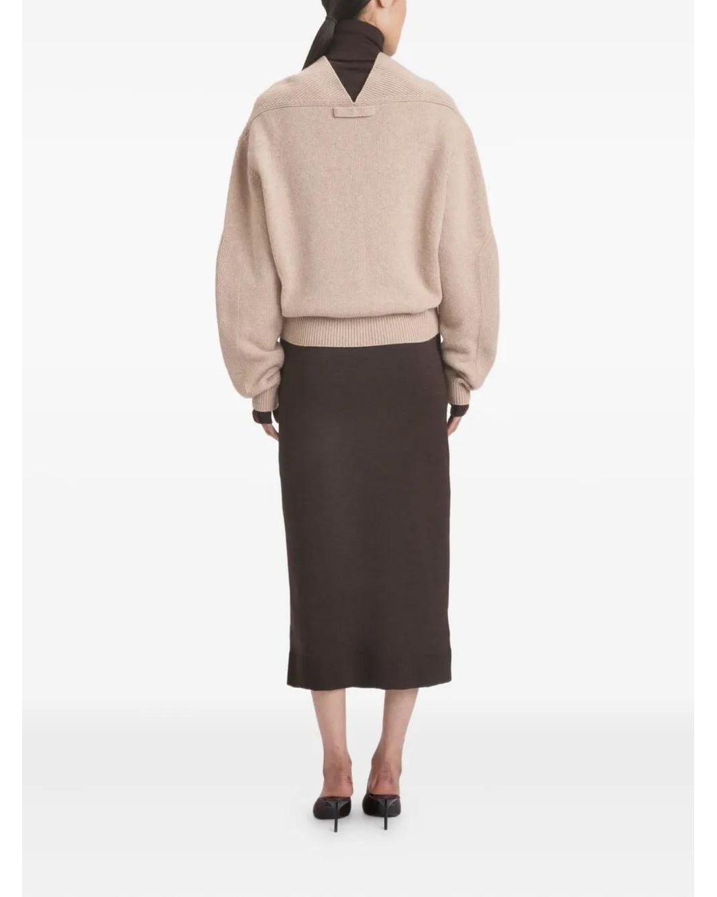 Victoria Beckham Natural Greige Suede Leather Belt