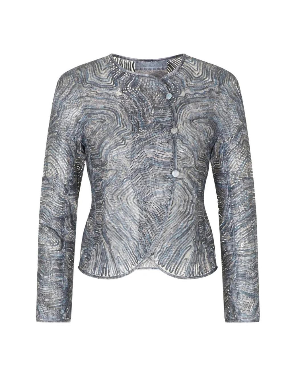 Giorgio Armani Blue Button-Fastening Jacket