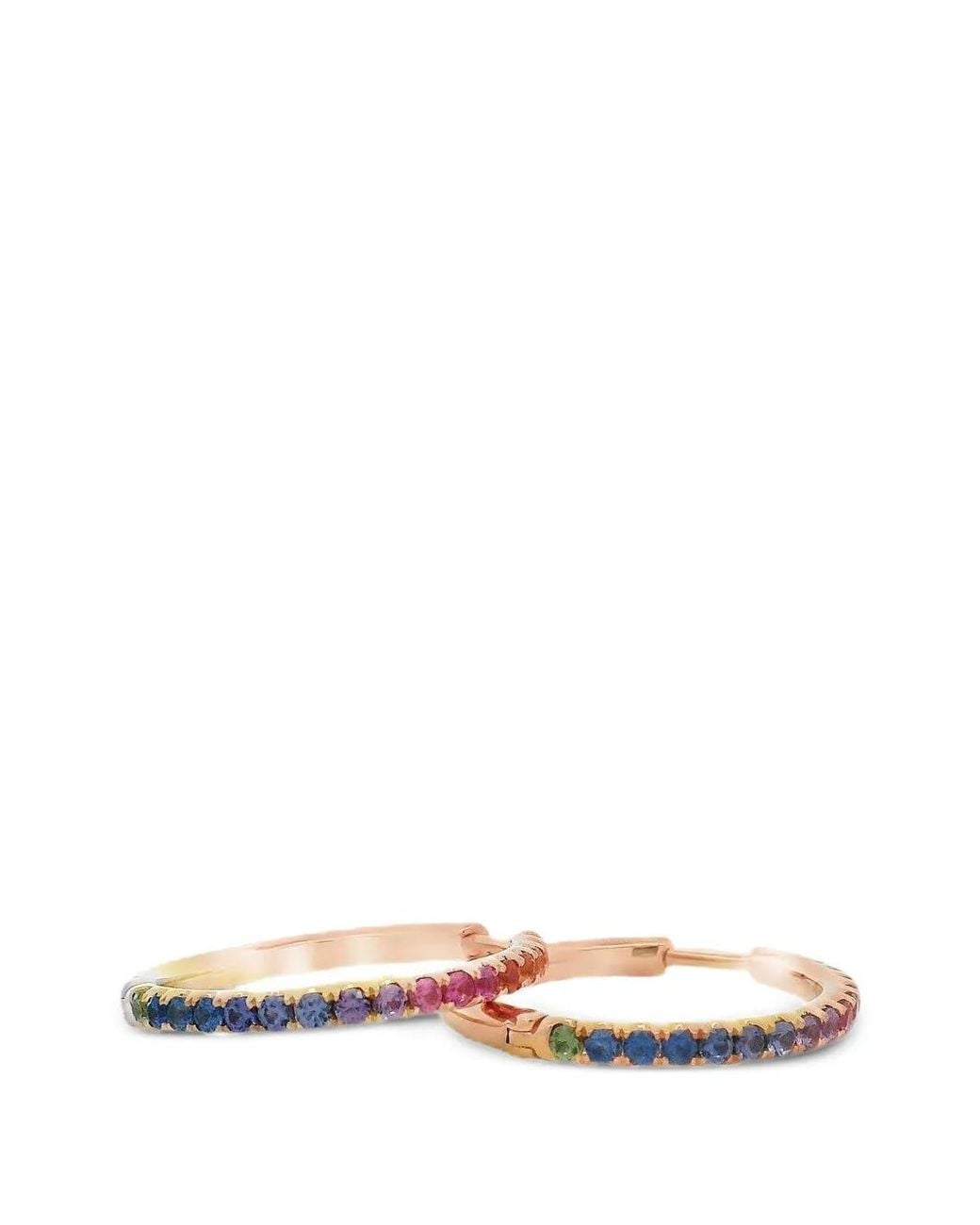 Lisa Nik White Sapphire Hoop Earrings