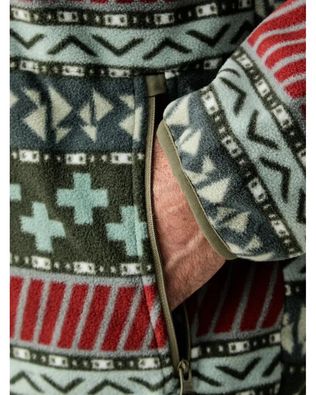 Columbia Gray Geometric-Print Zip-Up Sweatshirt for men