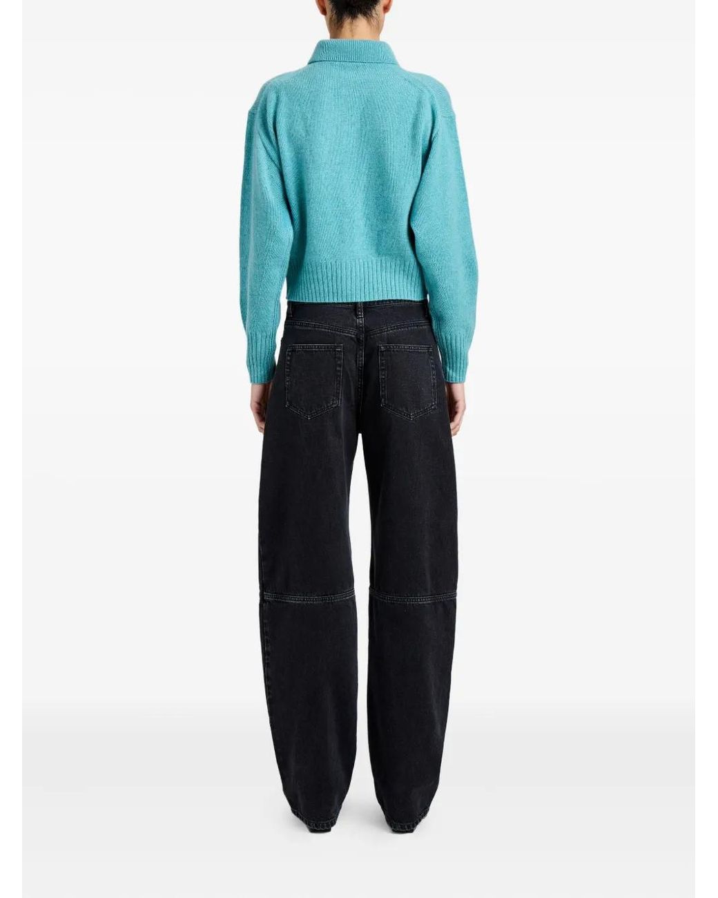 Proenza Schouler Blue Rocio Buttoned Cardigan