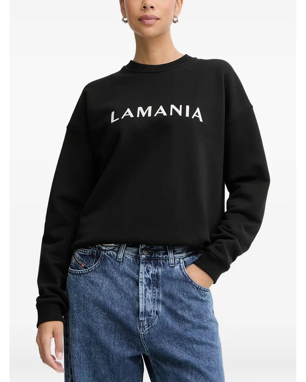 La Mania Black Chill Logo-Print Sweatshirt