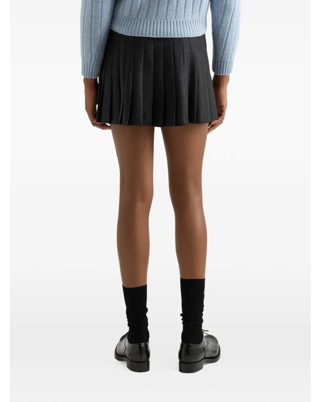 Prada Black Re-Wool Miniskirt