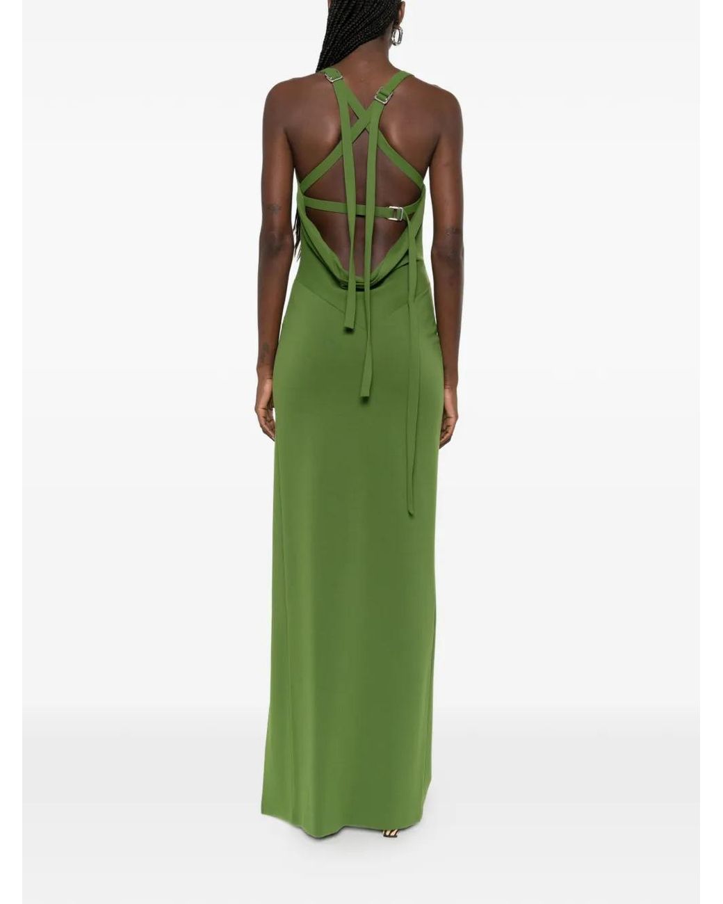 The Attico Green Long Dress