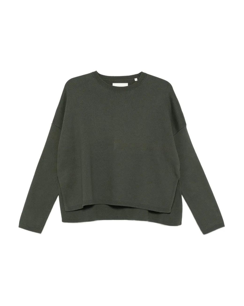 Marc O' Polo Green Crew-Neck Ribbed Sweater