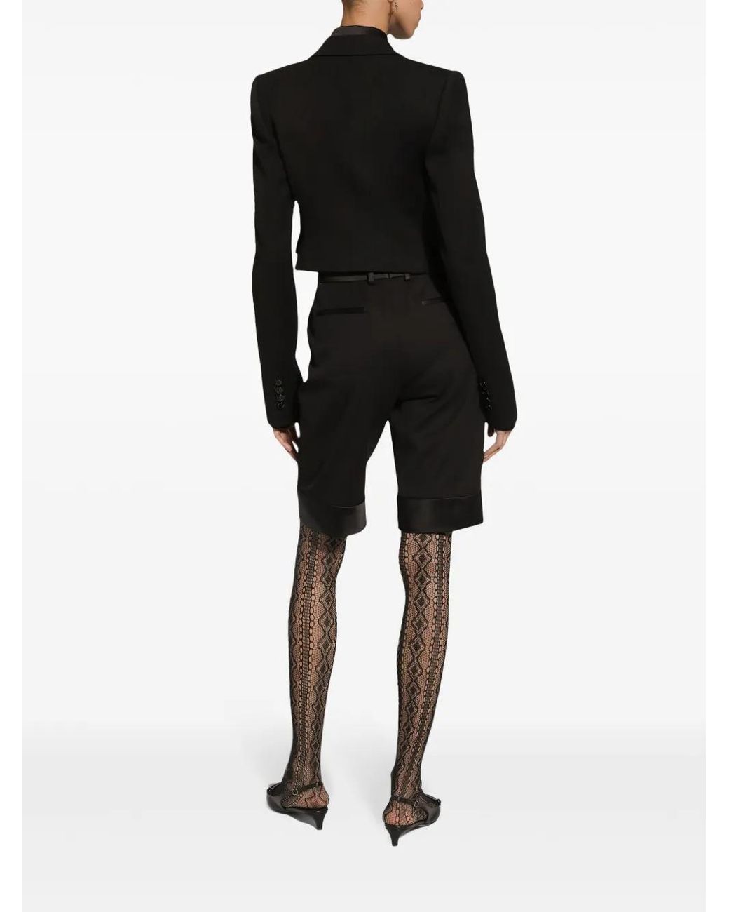 Dolce & Gabbana Black Wool Cady Tailored Blazer