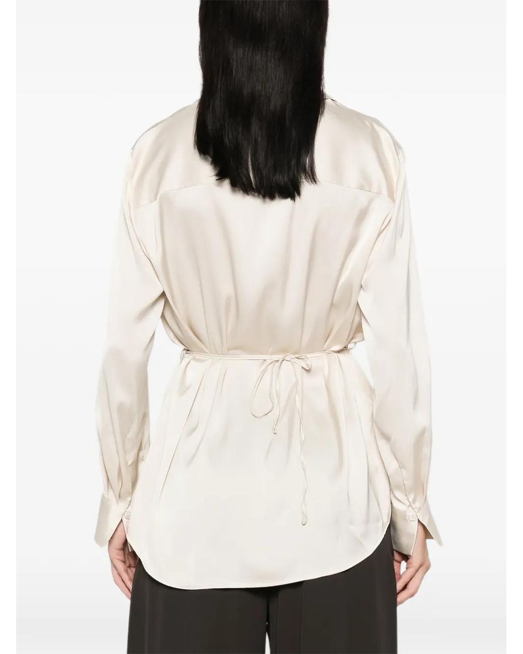 Imperial Blouse Met Ceintuur in het White