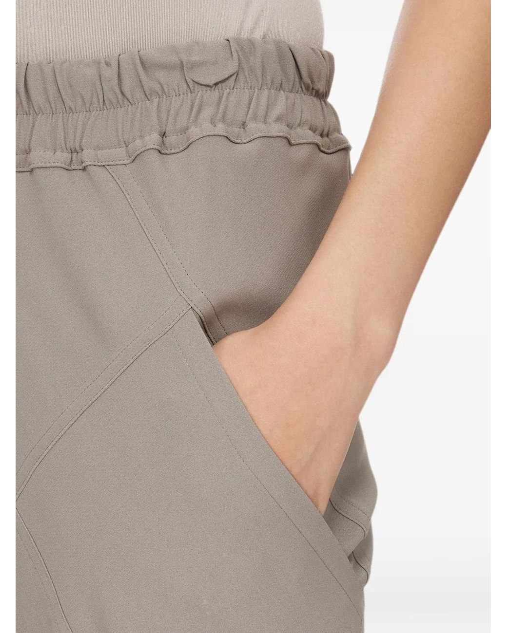 Rick Owens Gray Drawstring Wide-Leg Trousers