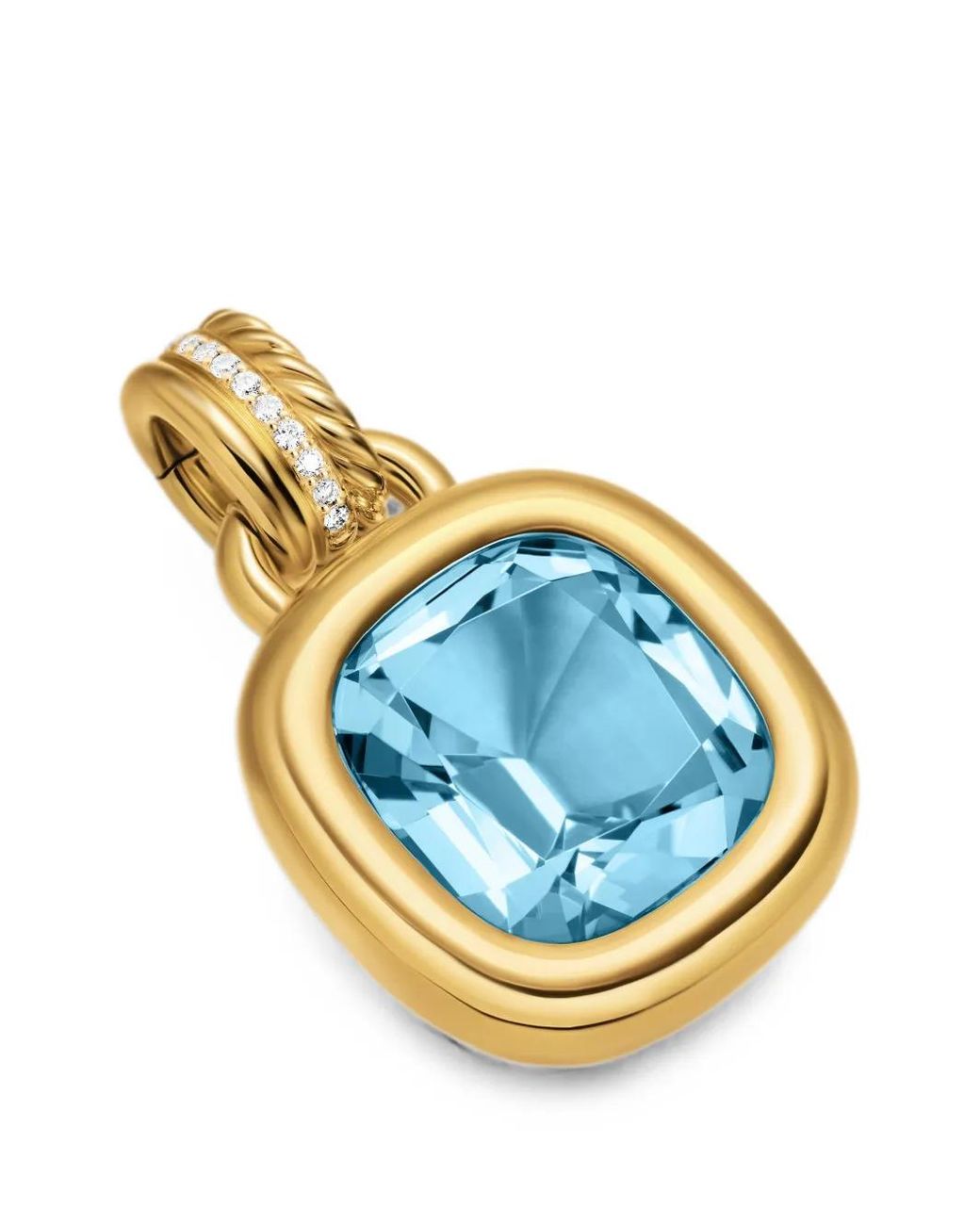 David Yurman Blue Mercer Topaz And Diamond Necklace
