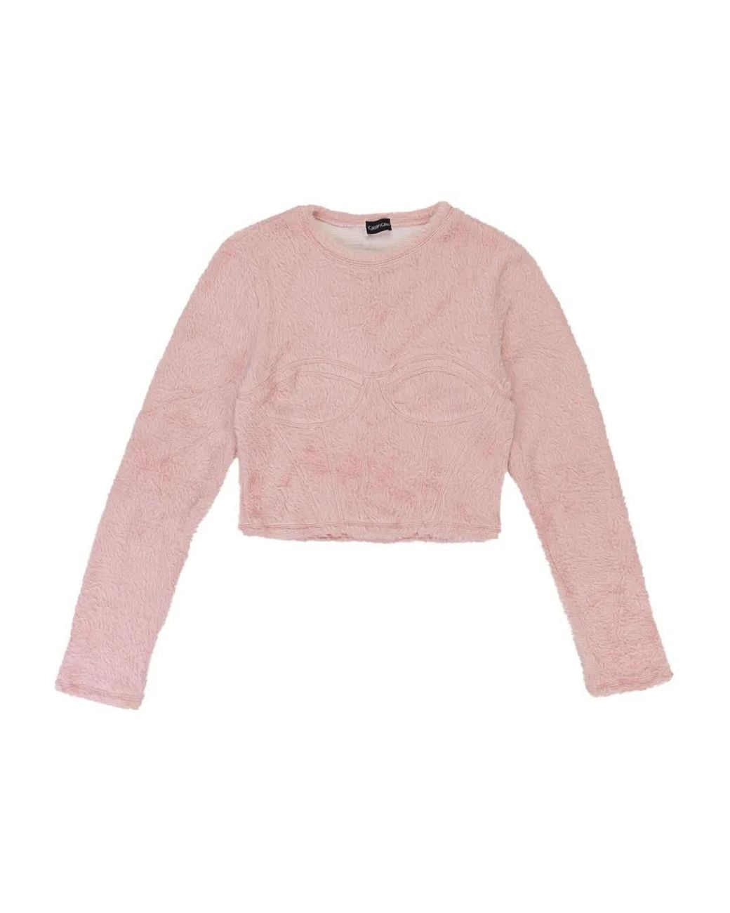 CALLIPYGIAN Pink Textuls Bustier T-Shirt