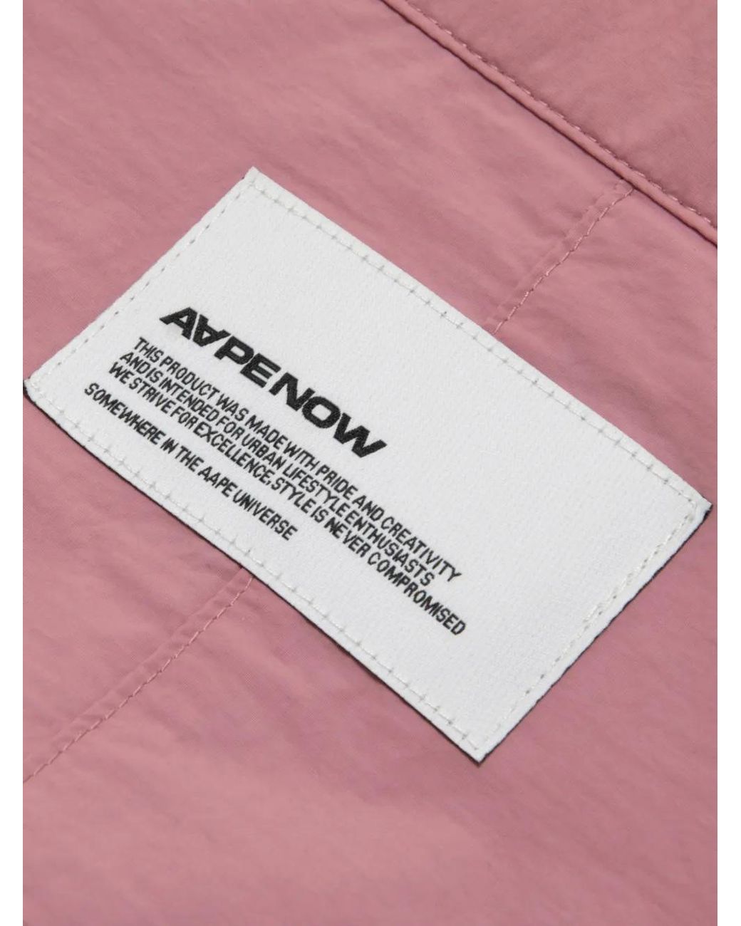 Aape By A Bathing Ape Pink Aapenow Logo-Patch Piping Jacket for men