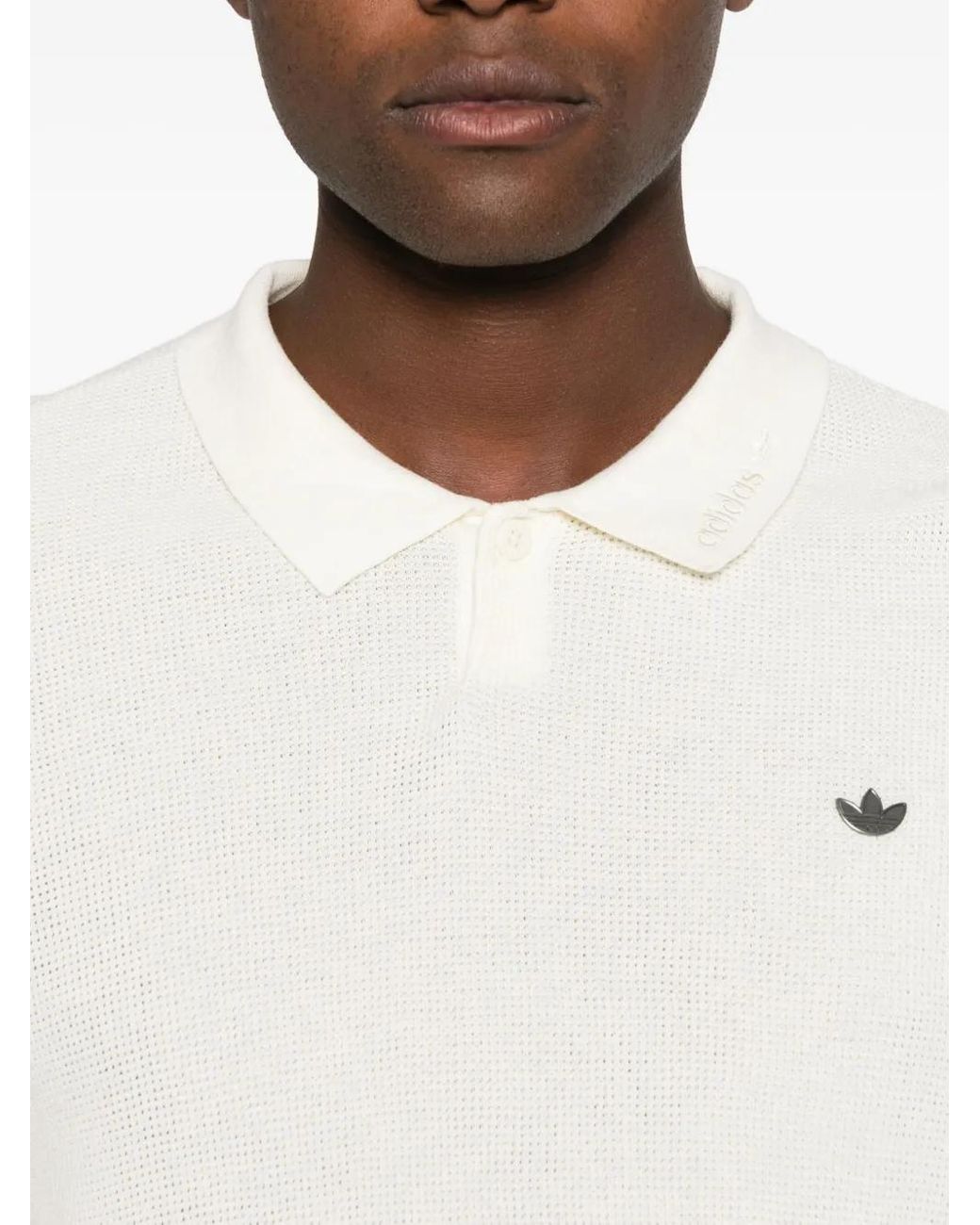 Adidas Originals White Polo Shirt for men