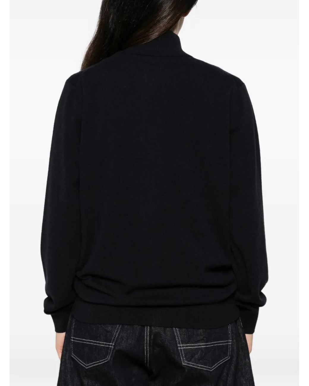 FILIPPO DE LAURENTIIS Black Button-Up Wool Sweater for men