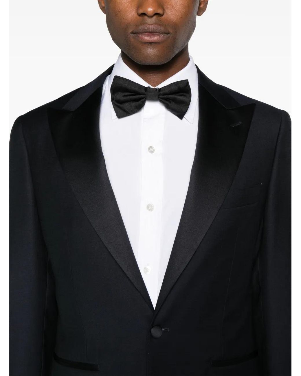 Canali Black Single-Breasted Wool Suit for men
