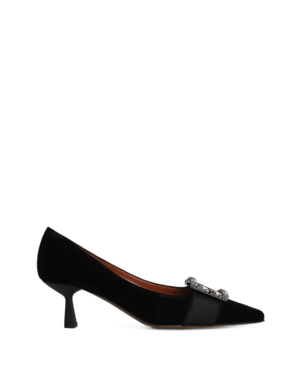 Roberto Festa Black Amarit Crystal-Buckle Pumps