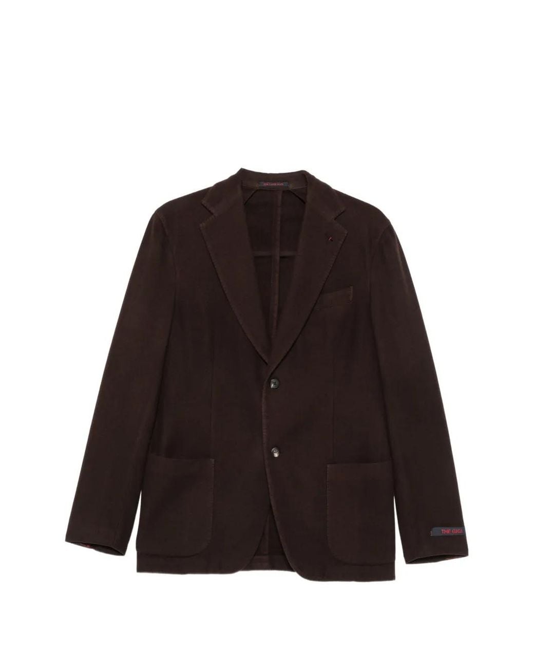 The Gigi Brown Single-Breasted Patch-Pocket Jacket for men