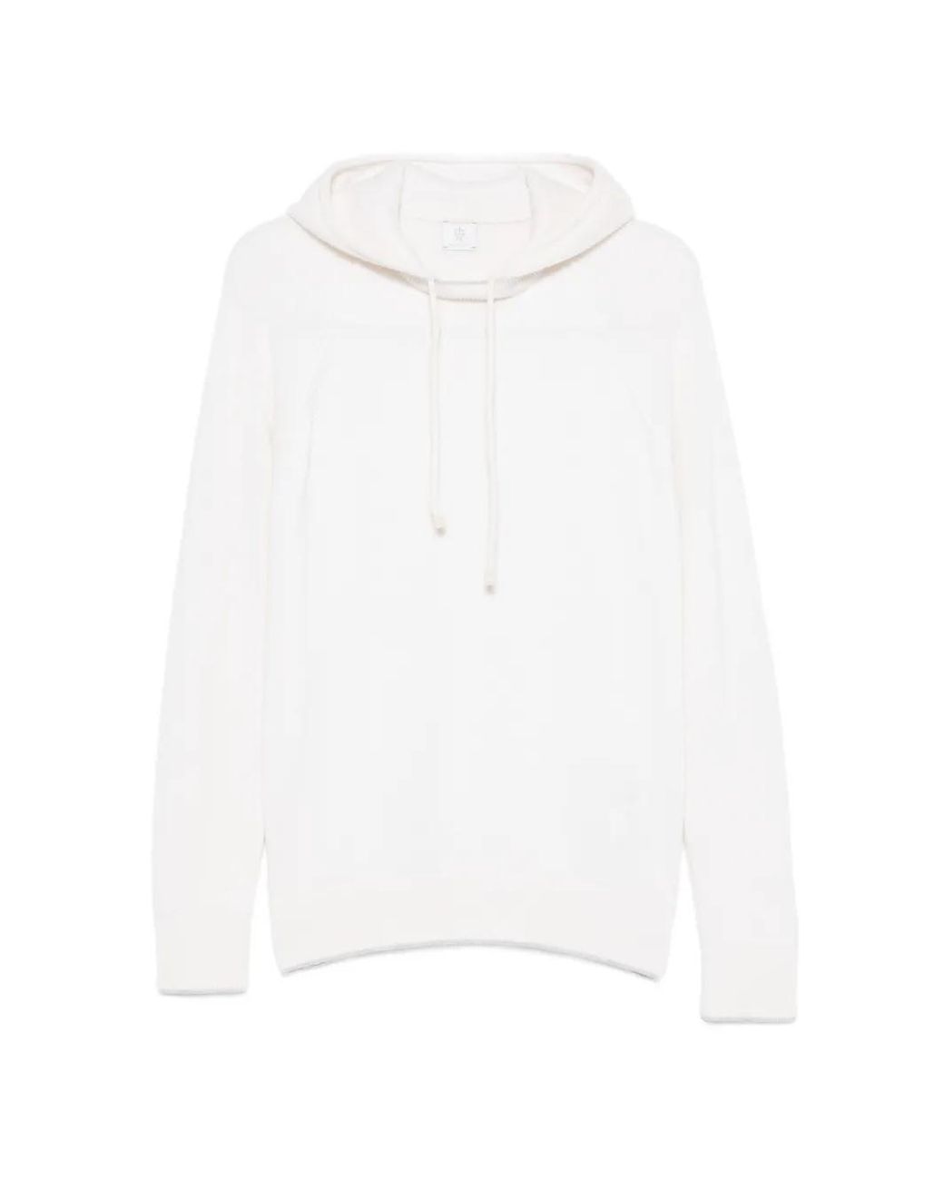 Eleventy White Drawstring Hoodie for men