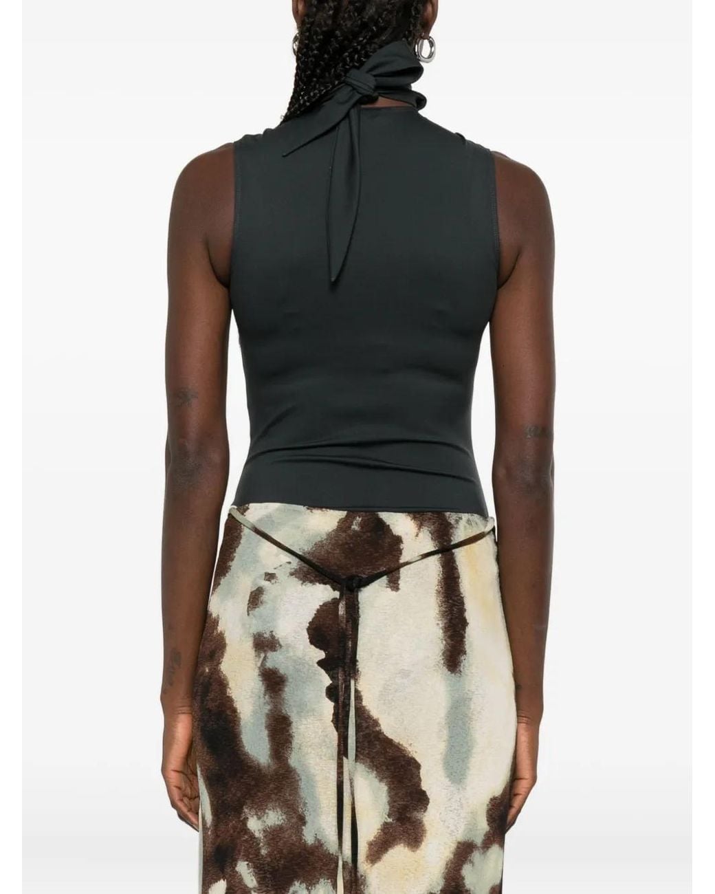 Nanushka Black Turtleneck Sleeveless Bodysuit