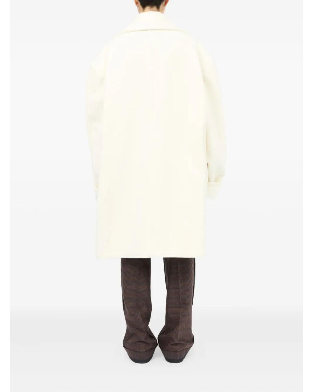 MM6 by Maison Margiela Natural Double-Breasted Coat