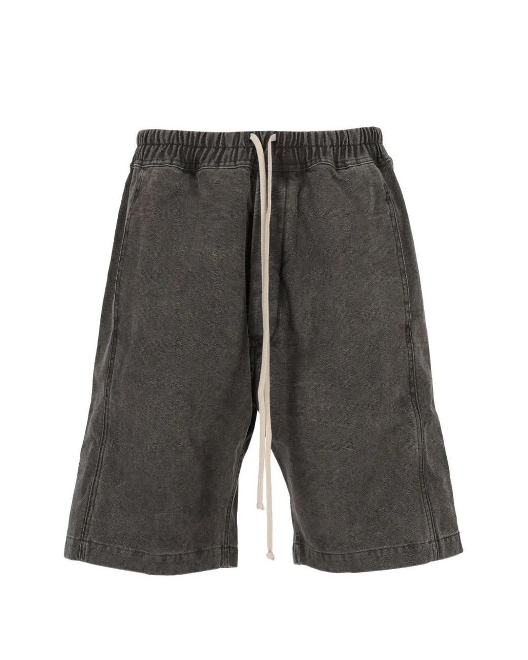 Rick Owens Gray Pusher Shorts for men
