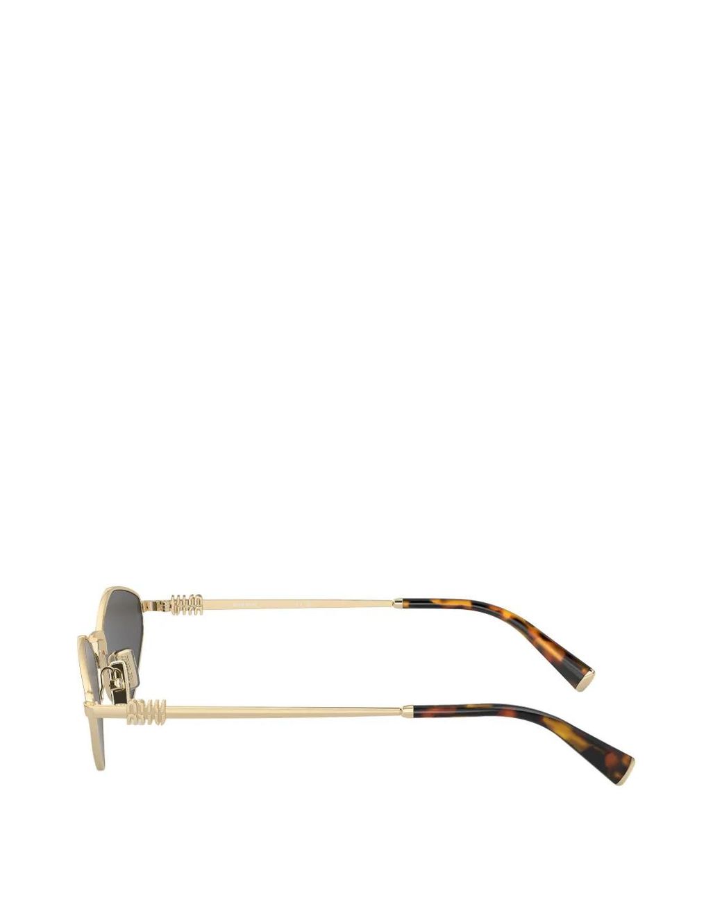 Miu Miu Metallic Geometric-Frame Sunglasses