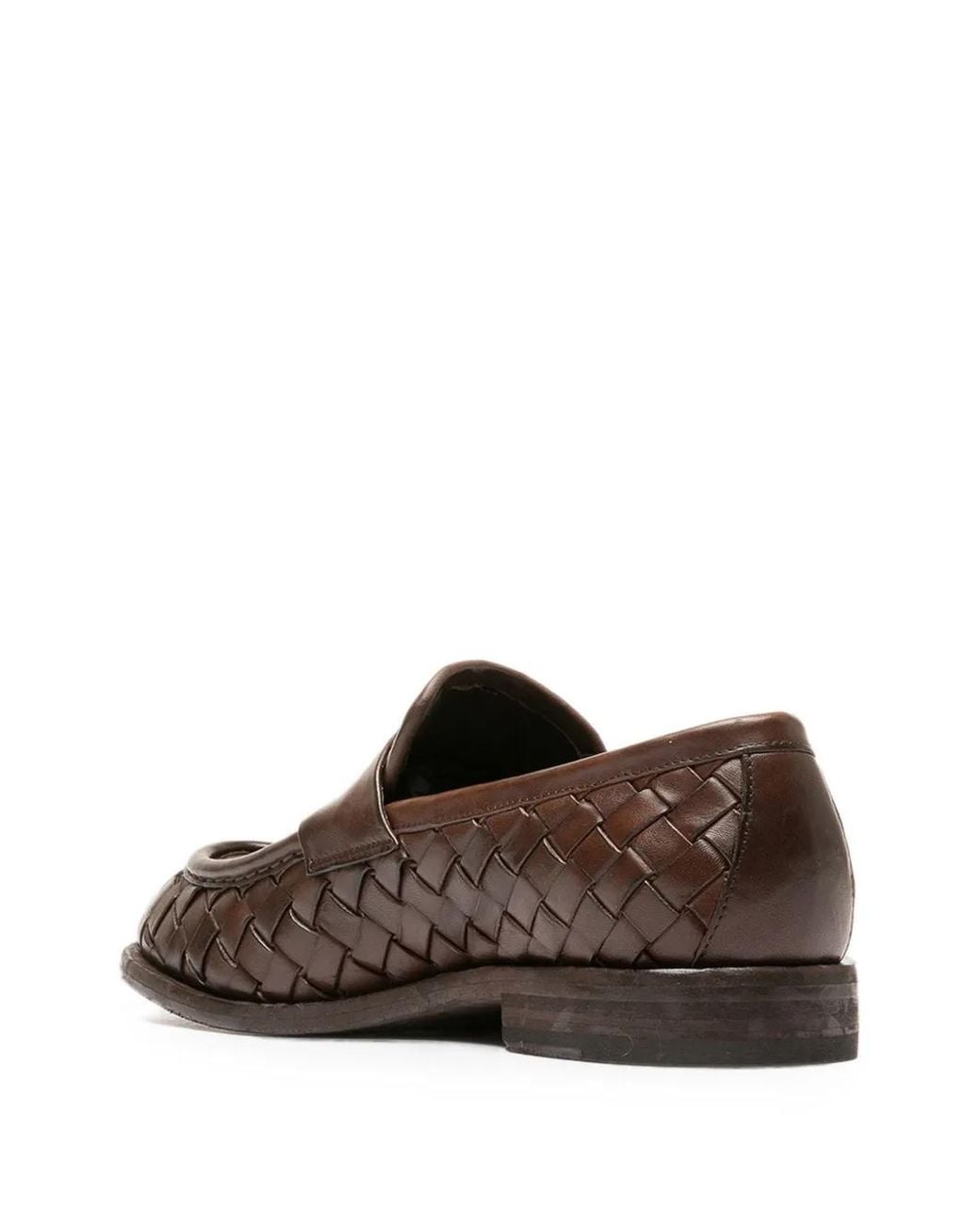 Officine Creative Brown Rugged 008 Leather Loafers for men