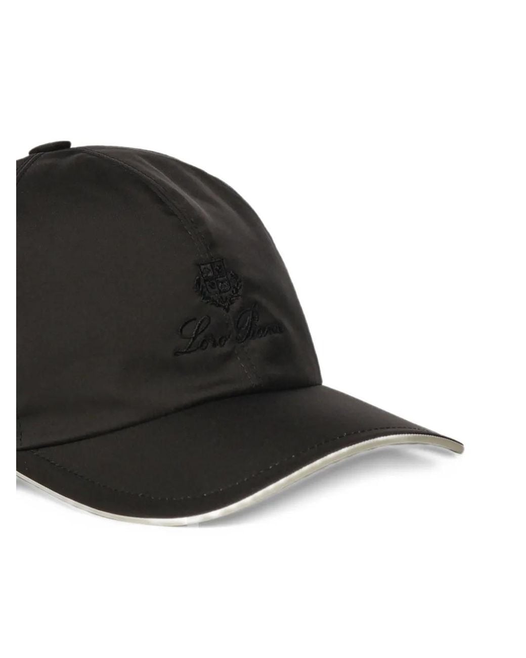 Loro Piana Black Baseball Cap for men