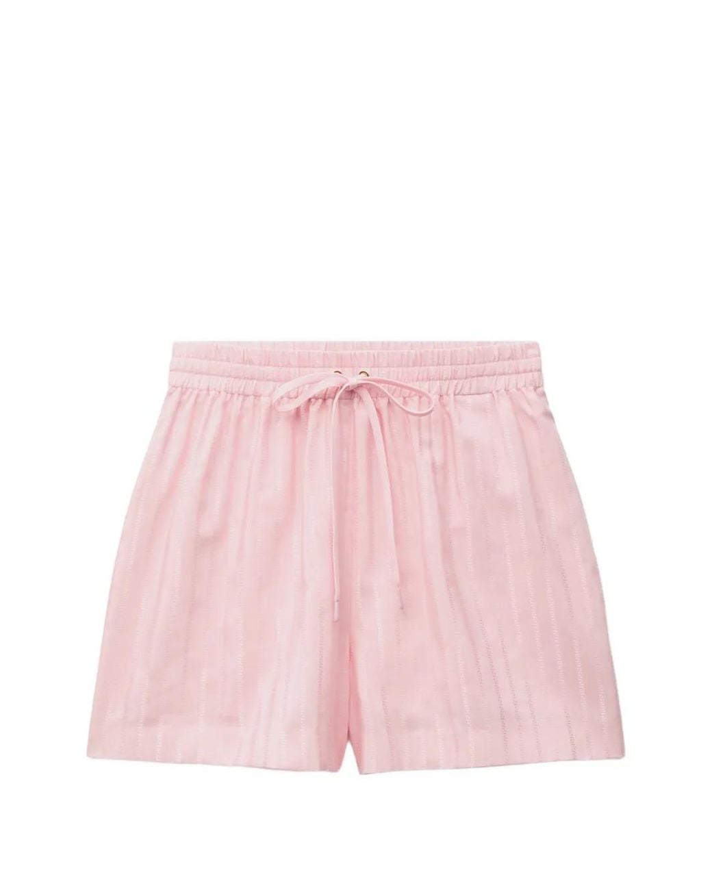 Versace Pink Greca Jacquard Cotton-Silk Shorts
